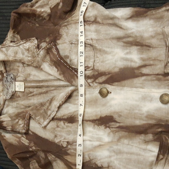 Tie-Dye Brown & Cream Blaser Size M - Picture 6 of 8